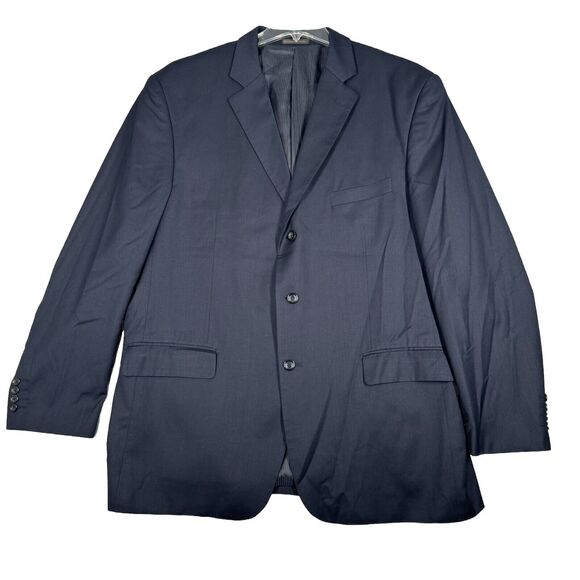 Vinci Blazer Mens 48L‎ Gray Suit Jacket Neutral Preppy Business Wedding Groom - Picture 1 of 9